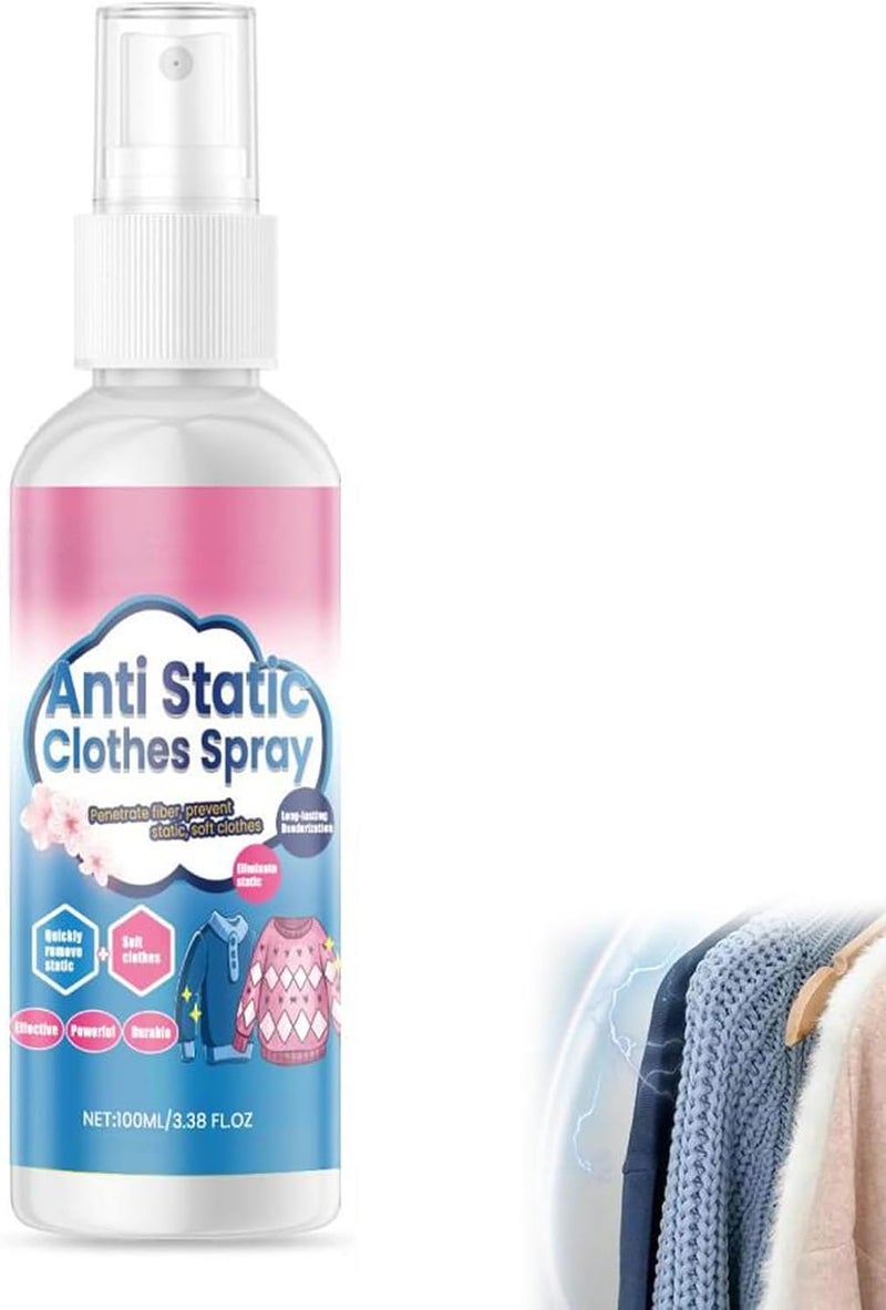Excefore Anti-Static Spray, Clothes Wrinkle Spray, Anti-Wrinkle Fabric Spray, Anti-Static, No Need To Iron, Does Not Leave Stains, Does Not Fade, Clothing Ironing Aids, For Travel Carry-On, Convenient, Mini - Image 1