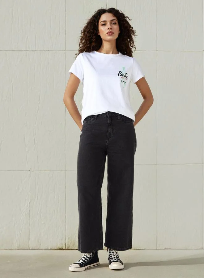 اس بي كاركترز تيشيرت بطبعة باربي قطن