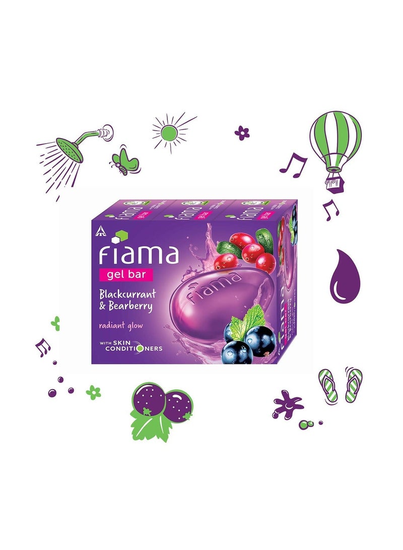 Fiama Di Wills Gel Bar Blackcurrant And Bearberry 125gm Pack Of 3 - Image 3