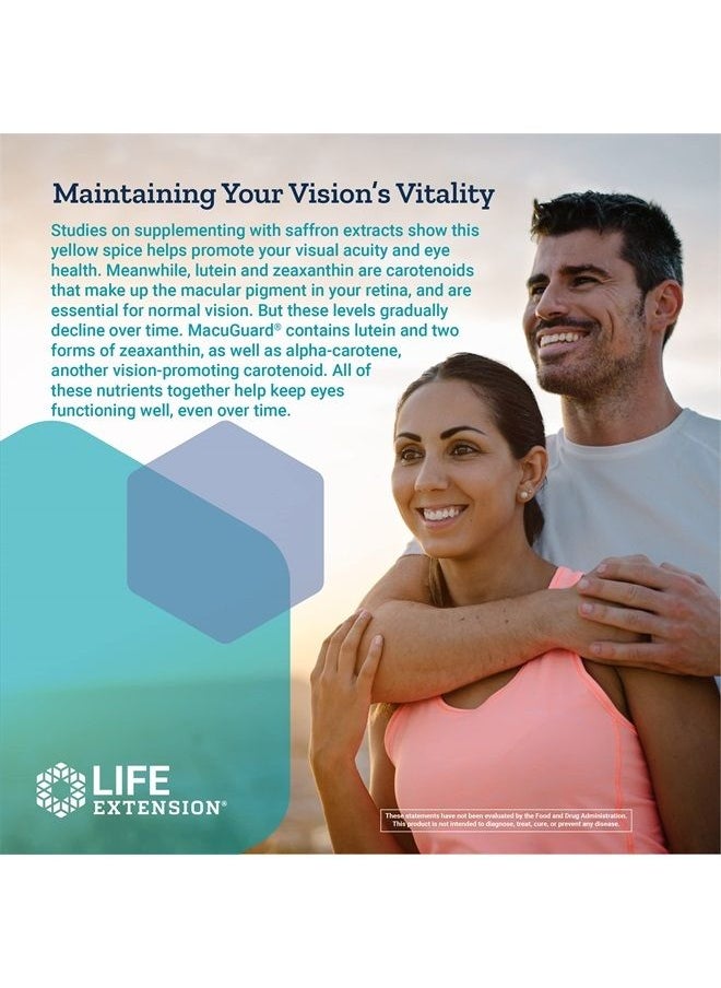 Life Extension - MacuGuard Ocular Support with Saffron - Eye Health Supplement - Lutein, Astaxanthin & Zeaxanthin – Once-Daily, Non-GMO, Gluten-Free - 60 Softgels - Image 1