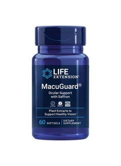 MacuGuard Ocular Support with Saffron - Eye Health Supplement - Lutein, Astaxanthin & Zeaxanthin – Once-Daily, Non-GMO, Gluten-Free - 60 Softgels
