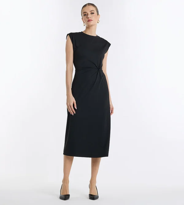 بي سي بي جي BCBG Gen Knotted Midi Dress