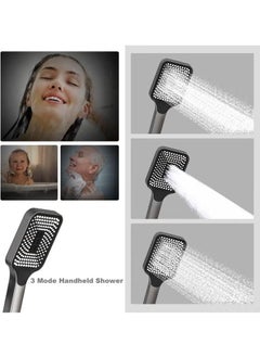 XiuWoo Shower System Thermostatic 4-Function LED Digital Display Piano Key Wall-Mounted Shower Set with 12-Inch Overhead Shower Hand Showers Waterfall Tub Faucets and Bidet Sprayers Dark Grey  - Image 3