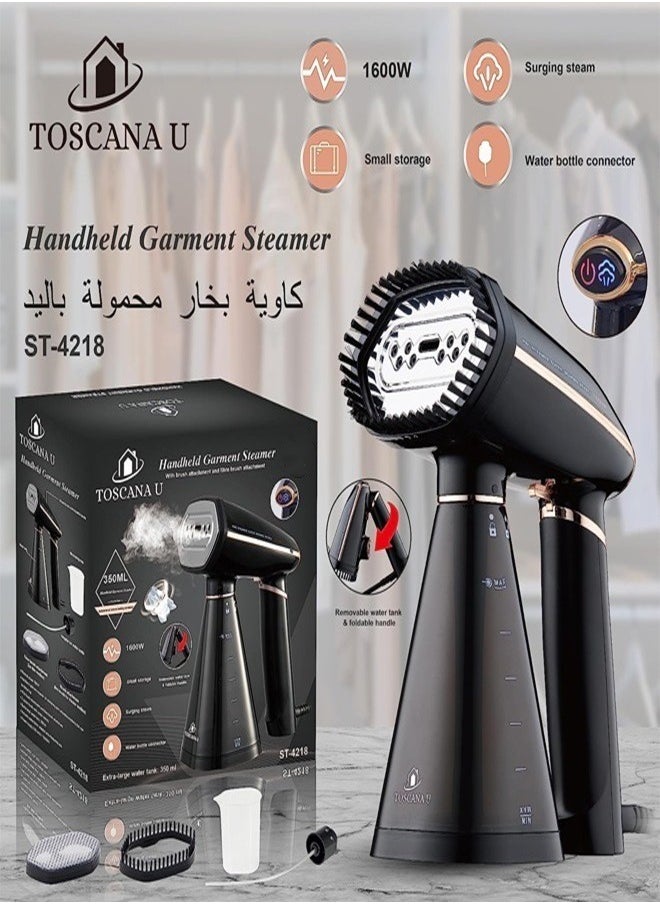 TOSCANA U - 350ml 1600W Garment Steamer Portable and lightweight with a large water tank - Image 1