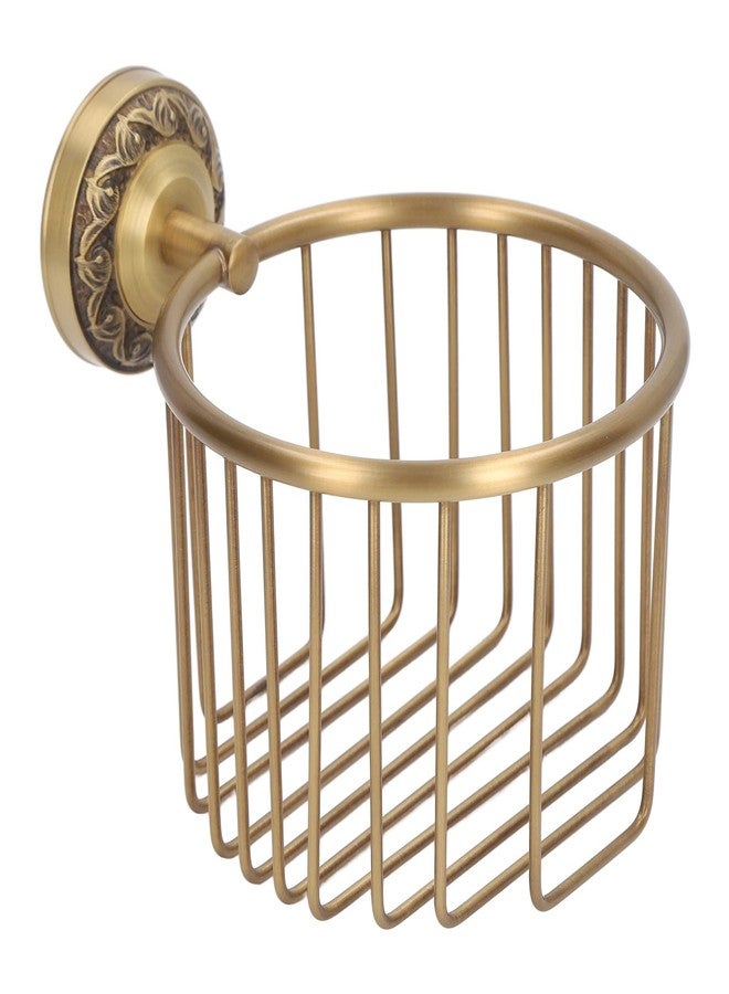 OUKENS Brass Antique Toilet Roll Holder, Stable Wall Mount Paper Towel Rack, Metal Toilet Paper Holder Stand Tissue Paper Roll Dispenser for Bathroom - Image 1