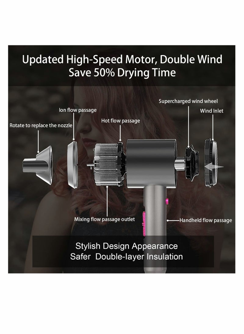 general Ionic Hairdryer, KASTWAVE Professional Hair Dryer 2000W Ionic Hairdryer with 1 Diffuser  2 Nozzles with 3 Heating 2 Speed and Cool on for Different Hairstyles Home Salon Travel Woman Man Kids - Image 2