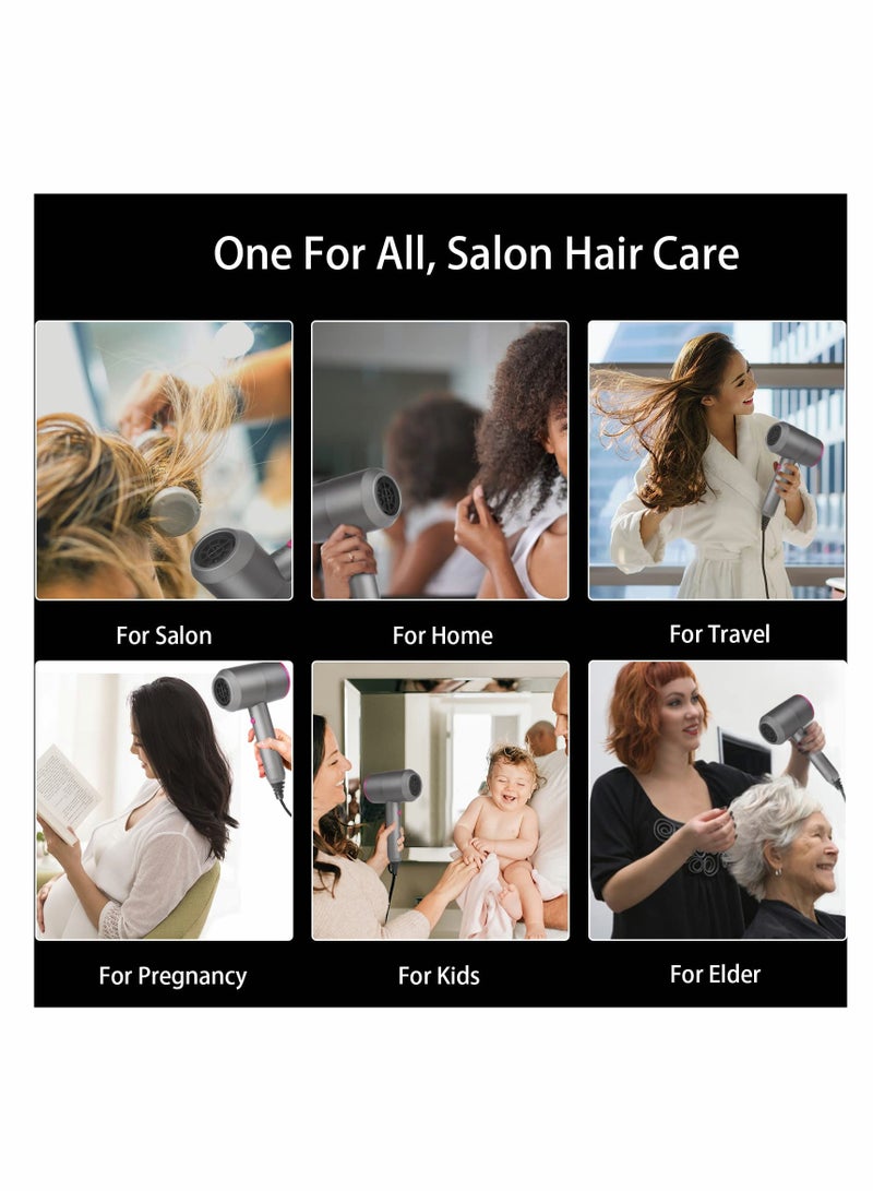 general Ionic Hairdryer, KASTWAVE Professional Hair Dryer 2000W Ionic Hairdryer with 1 Diffuser  2 Nozzles with 3 Heating 2 Speed and Cool on for Different Hairstyles Home Salon Travel Woman Man Kids - Image 5