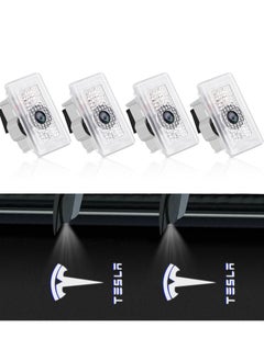 KASTWAVE Car Door Lights Logo Projector Lights for Tesla, Ultra-Bright LED 3D Laser Ghost Shadow Light, Never Fade Welcome Step Courtesy Lights for Model 3 Y S X Accessories, Plug and Play 4pcs  - Image 1