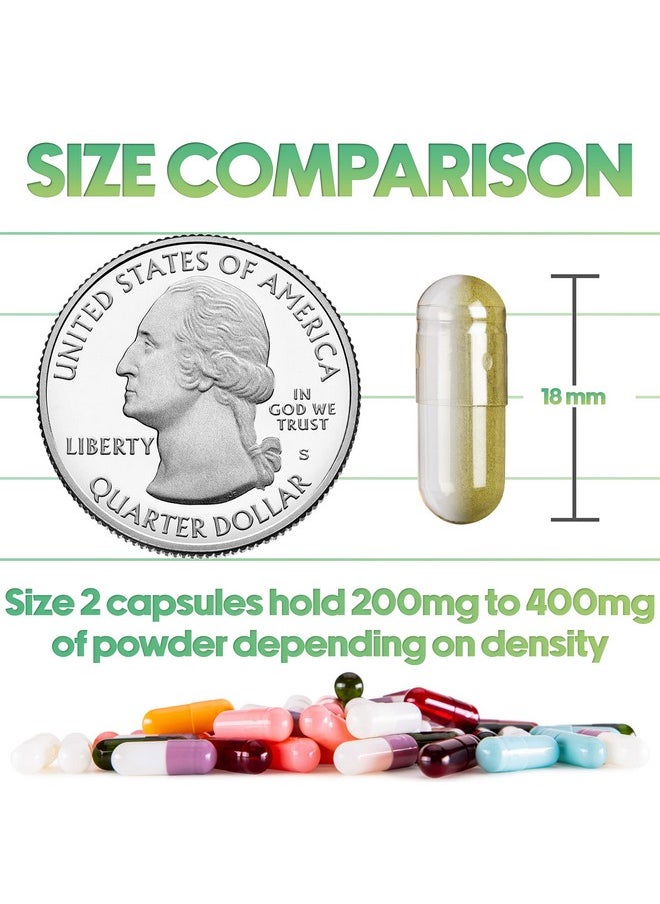 XPRS Nutra - Size 2 Empty Capsules 1000 Clear Empty Vegan Capsules Vegetarian Empty Pill Capsules Diy Vegetable Capsule Filling Veggie Pill Capsules Empty Caps Pills - Image 1