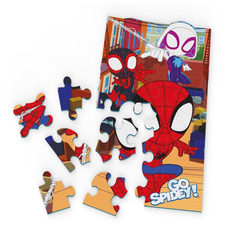 Spin Master Games Marvel, 25-Piece Jigsaw Foam Squishy Puzzle Go Spidey! Disney Junior Spidey and his Amazing Friends Show, for Kids Ages 4 and up - Image 2