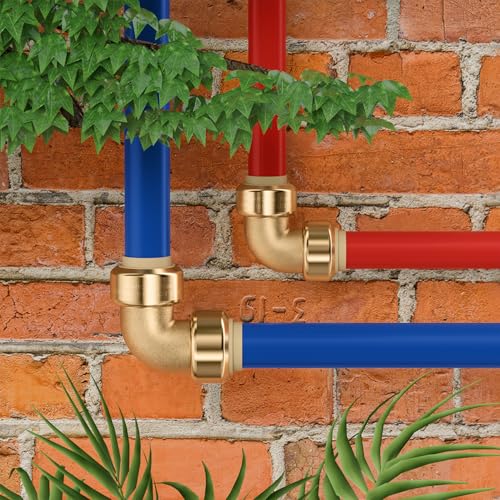 HQMPC Pex Fitting 1/2" Pex Fittings PushFit Elbow 90-Degree Fitting 1/2" Elbow Push-to-Connect Plumbing Fittingg for Copper, PEX, CPVC 2pcs - Image 3