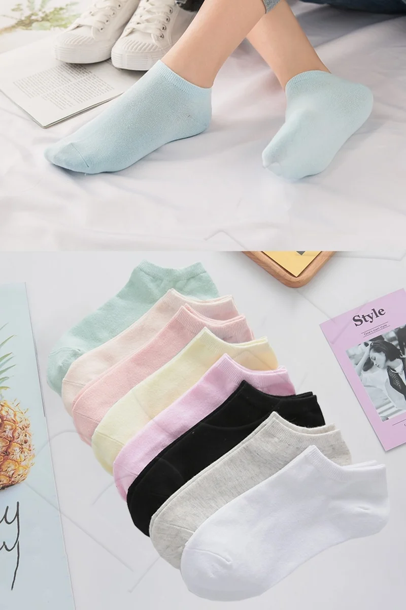 بي جي كي 8 Pack Women's Colorful Booties Socks
