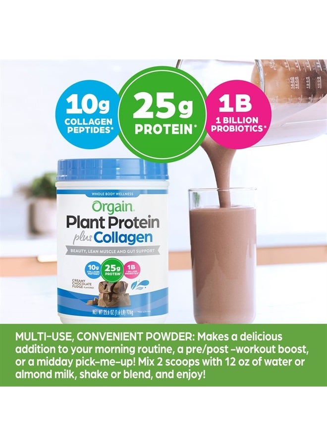 Orgain Protein Powder + Collagen, Creamy Chocolate Fudge - 25g of Protein, 10g Collagen Peptides, 1B Probiotics, Supports Hair, Skin, Nail, Joint & Gut Health, Gluten Free, Dairy Free, Soy Free- 1.6lb - Image 4