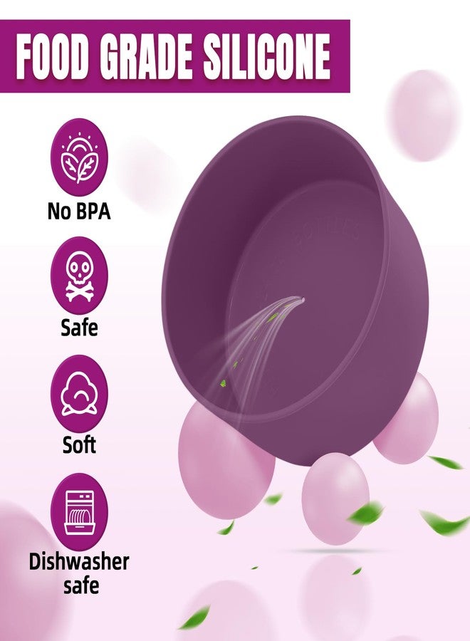 BKBY 2PCS Silicone Boot Compatible with Owala 30oz & 40oz FreeSip Sway Bottles & Tumblers, Protective Anti-Slip Bottom Cover Sleeve for Freesip Sway Tumbler (Eggplant Purple) - Image 4