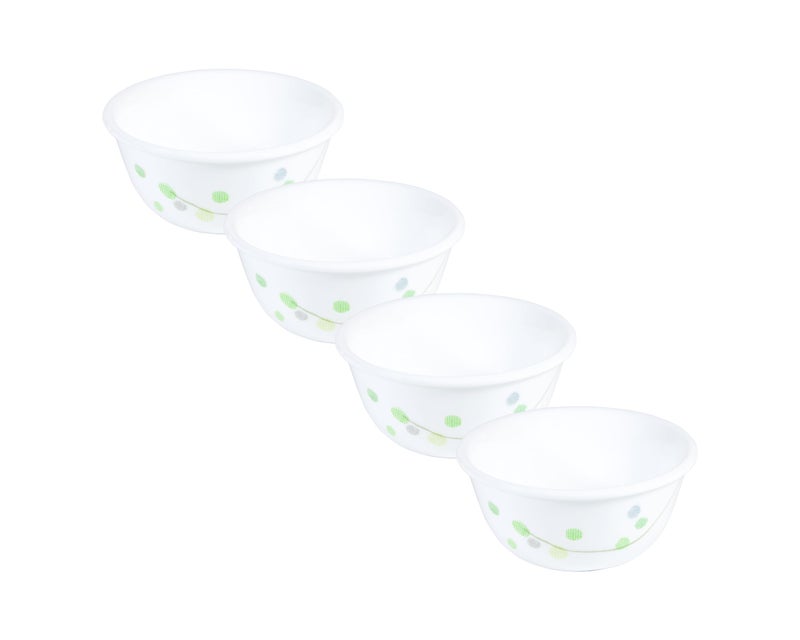 CORELLE Livingware Plus Green Delight 177ml Katori Pack of 4 - Image 1