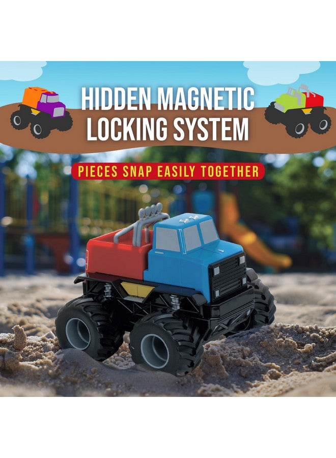 ببيولار بلايثنجس ألعاب شعبية: مجموعة بناء شاحنة مغناطيسية، سيارة لعبة قابلة للتفكيك، 6 قطع - Image 4