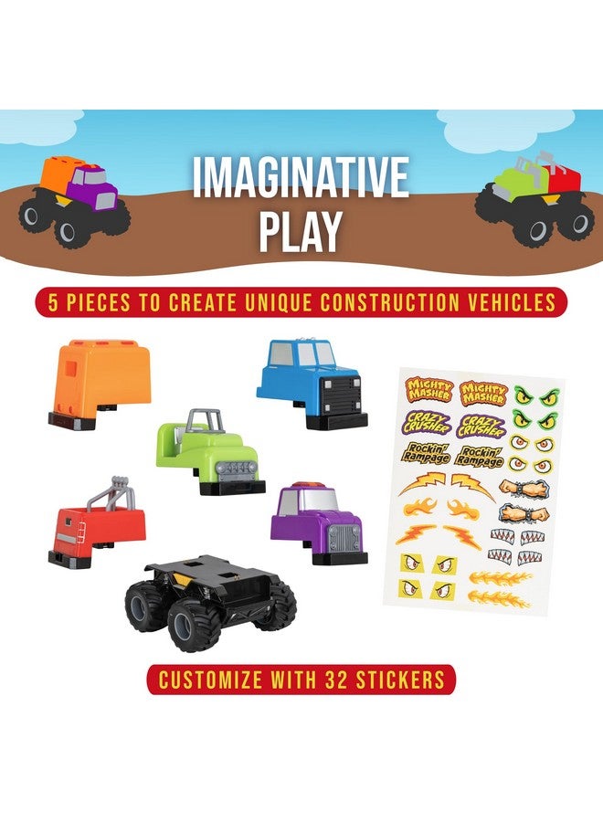 ببيولار بلايثنجس ألعاب شعبية: مجموعة بناء شاحنة مغناطيسية، سيارة لعبة قابلة للتفكيك، 6 قطع - Image 5
