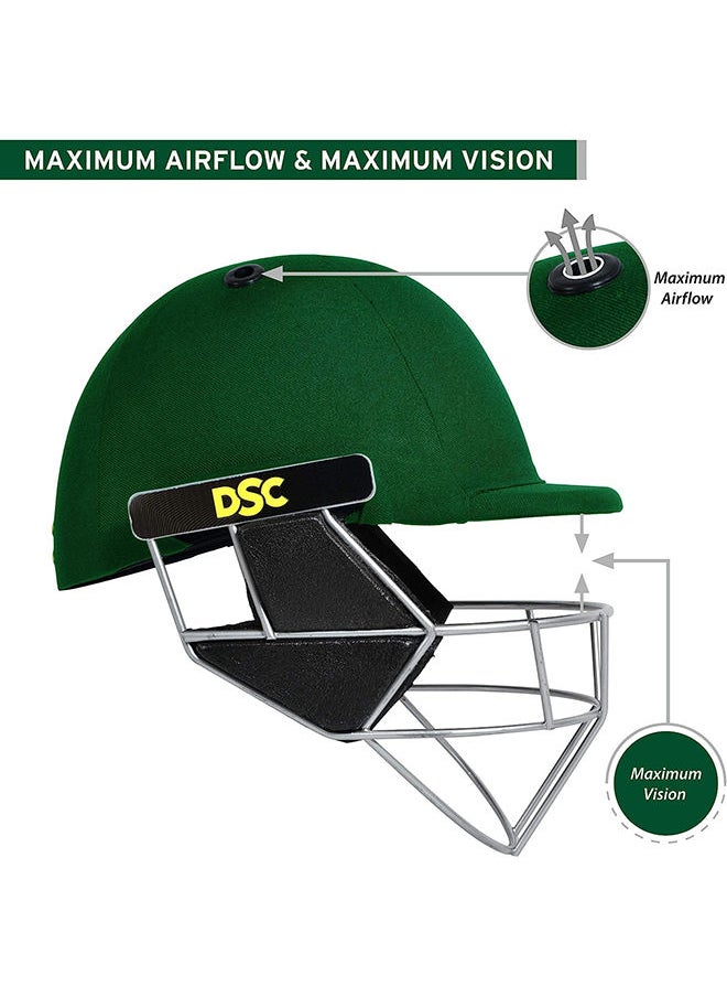 DSC - SCUD Cricket Helmet | Size: Large | For Men & Boys | Fixed Spring Steel Grill | Adjustable Back Support Strap | Removable and washable sweatband | Lightweight - Image 1