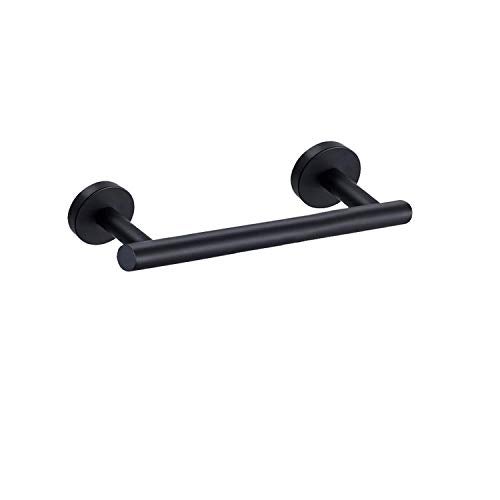 Nolimas Matte Black Bath Hand Towel Bar Single Bars Towel Rack Rod Classic Wall Mounted Stainless Steel Bathroom Towel Bar Toilet Kitchen Towel Shelf Single Layer9inch