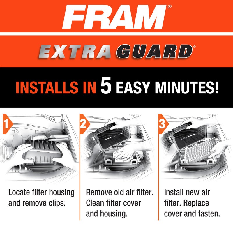 FRAM Extra Guard CA4309 Replacement Engine Air Filter for Select Infiniti, Nissan, Saab and Subaru Model Years, Provides Up to 12 Months or 12,000 Miles Filter Protection - Image 5