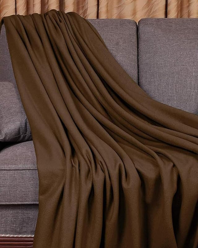 Purav Light Singal Bed Fleece Blanket Soft, Lightweight,Woolen, Winter & Traveling Blanket Ideal AC & All-Season Polar Fleece- 60 X 90- Pack of 5, Coffee - Image 5