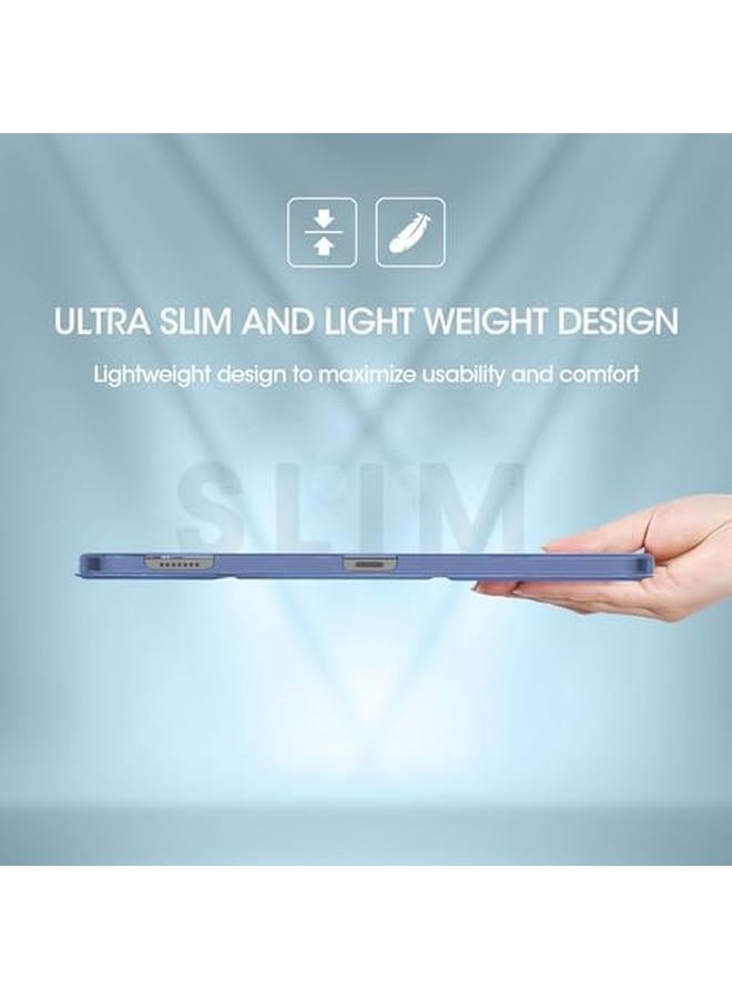 Procases Smart Case For Galaxy Tab S9 Fe 5G 10.9 Inch Sm X510 X516 Slim Stand Tri Fold Hard Shell Protective Tablet Cover Translucent Back Case Support S Pen Charging Auto Wake Sleep Navy - Image 3