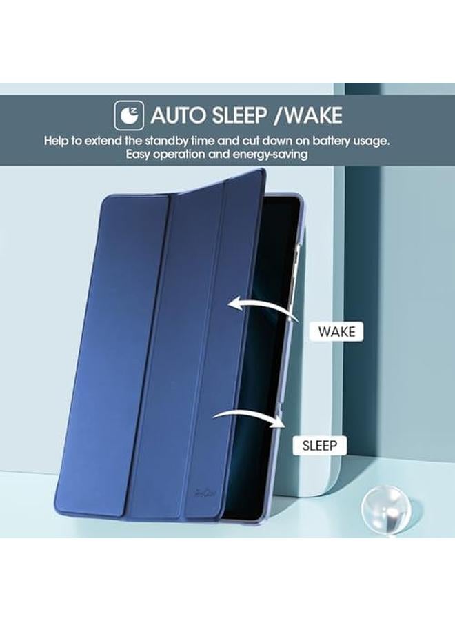 Procases Smart Case For Galaxy Tab S9 Fe 5G 10.9 Inch Sm X510 X516 Slim Stand Tri Fold Hard Shell Protective Tablet Cover Translucent Back Case Support S Pen Charging Auto Wake Sleep Navy - Image 4