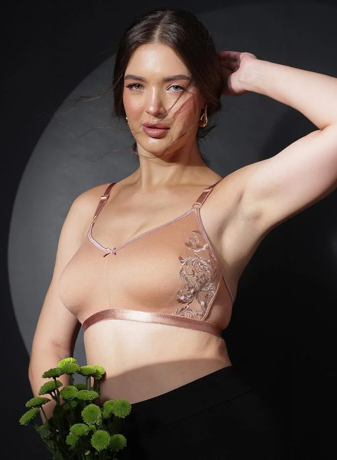 Clovia Padded Non-wired Spacer Cup Full Figure Bra - Cotton Rich