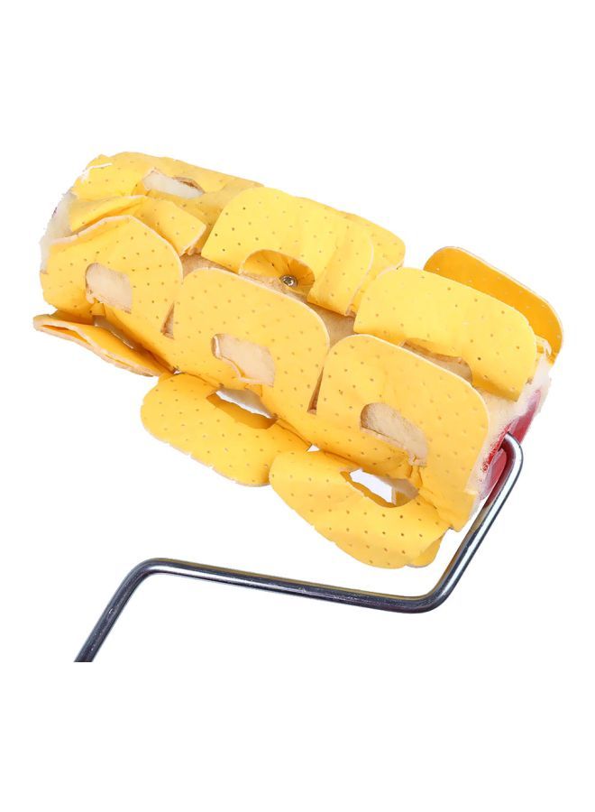 NIBEMINENT Flower Design Paint Roller Yellow/Red/Silver 7inch  - Image 3