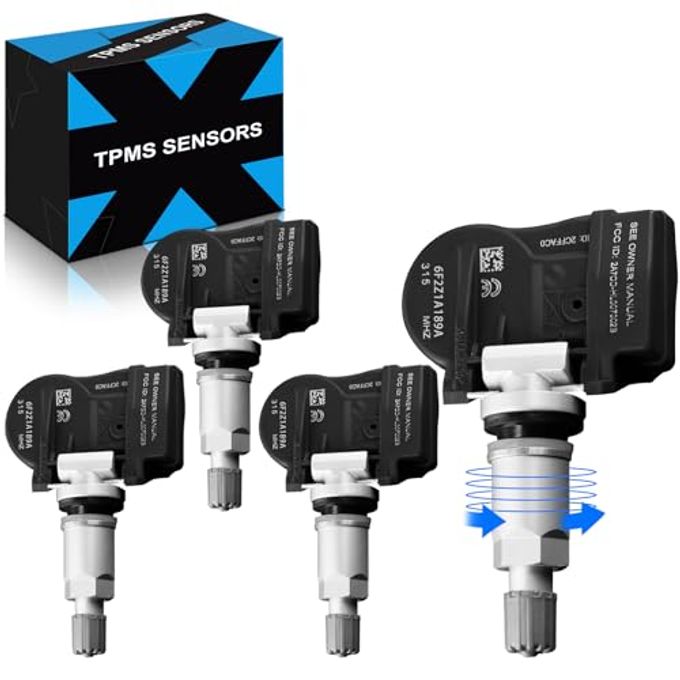 YZHIDIANF Pre-Programed Tire Pressure Sensor for:-Ford Explorer 2006 2007 2008 2009 2010 F150 2007 2008 Edge Escape Fusion for:-Mustang for:-Lincoln MKZ Navigator Mark LT TPMS 6F2Z-1A189-A 315MHz (4) - Image 1