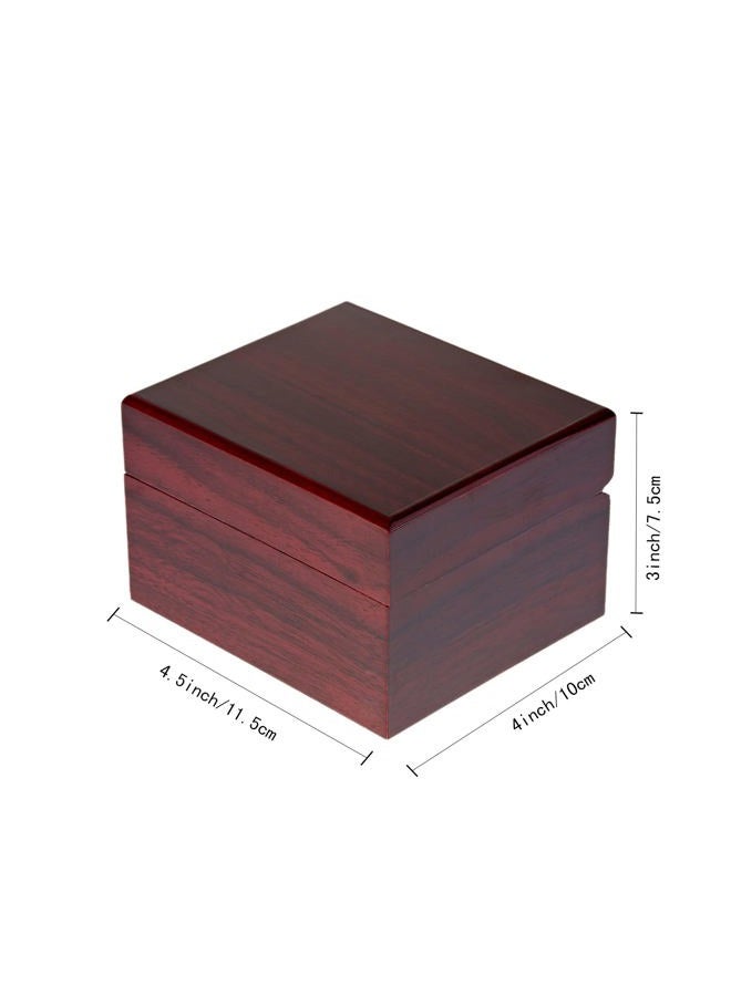 LETURE Wooden Single Watch Cases for Men Women, Wood Wrist Watch Bangle Gift Box with Pillow - Image 3