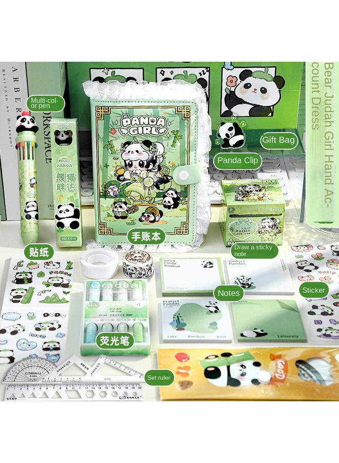 Bluejw Panda Girl's Hand Account Suit Gift Box High Color Value Children's Loose-leaf Hand Account Book Primary School Students' Birthday Gift X20 - Image 3