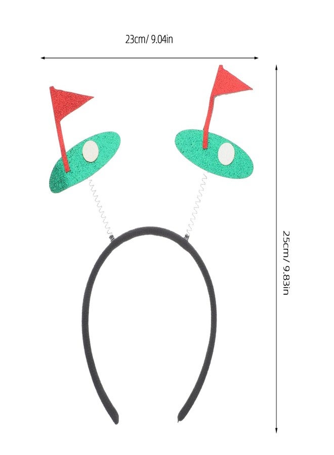 HOLIDYOYO Glitter Sports Headband for Women Cute Hair Accessory for Sporting Events Versatile Party Headband Easy to Clean Eye-catching Golf Theme Decoration - Image 2