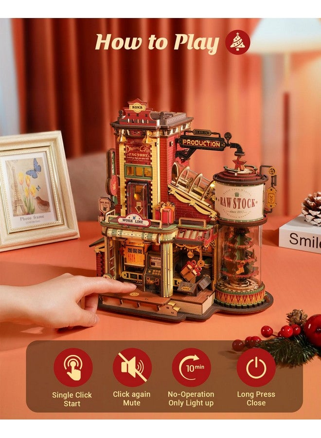 ROKR 3D Wooden Puzzle for Adult - Gift Factory Mechanical Model Kit with Music & Lights, 449pcs Adult Wooden Puzzles, DIY Building Toy for Teens & Adults - Image 2