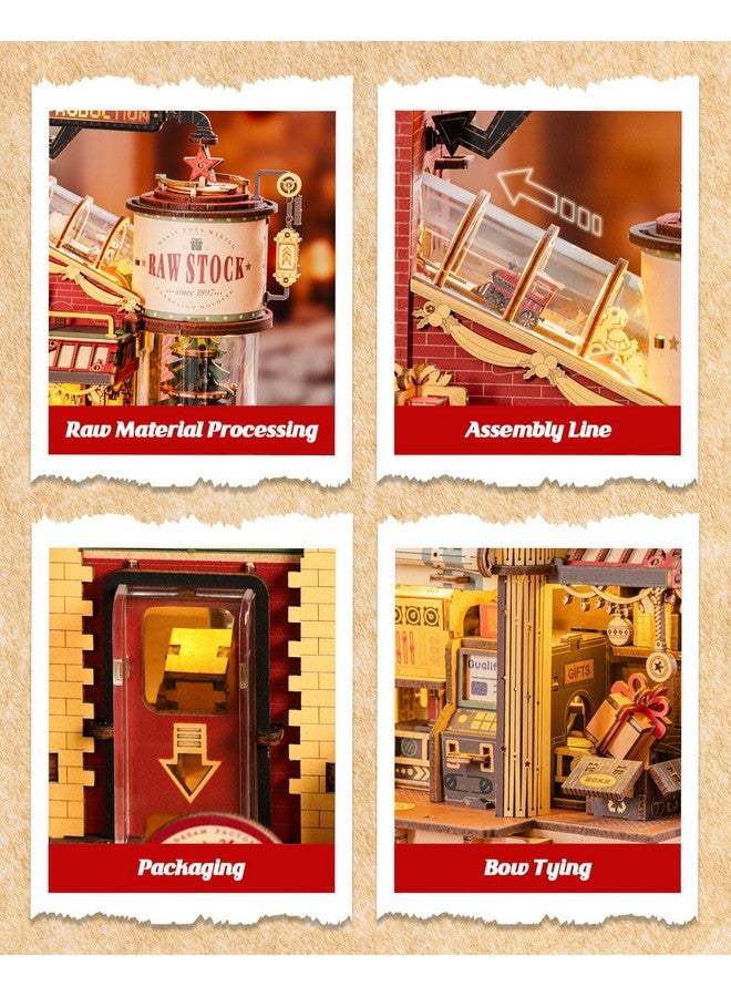 ROKR 3D Wooden Puzzle for Adult - Gift Factory Mechanical Model Kit with Music & Lights, 449pcs Adult Wooden Puzzles, DIY Building Toy for Teens & Adults - Image 5