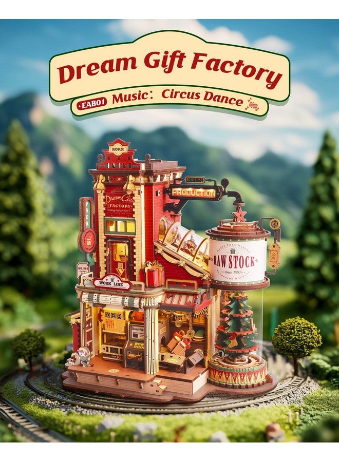 ROKR 3D Wooden Puzzle for Adult - Gift Factory Mechanical Model Kit with Music & Lights, 449pcs Adult Wooden Puzzles, DIY Building Toy for Teens & Adults - Image 3