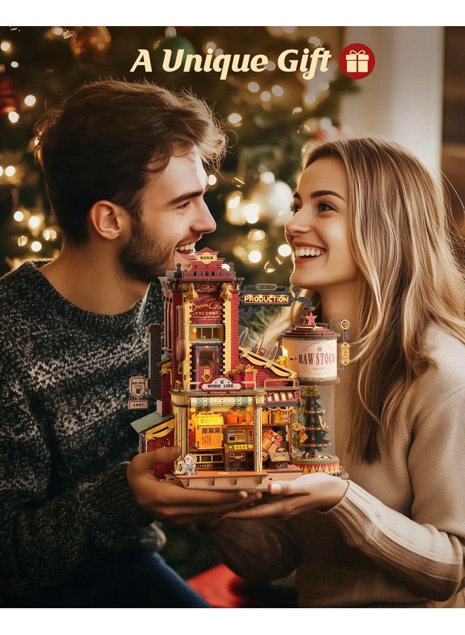 ROKR 3D Wooden Puzzle for Adult - Gift Factory Mechanical Model Kit with Music & Lights, 449pcs Adult Wooden Puzzles, DIY Building Toy for Teens & Adults - Image 4