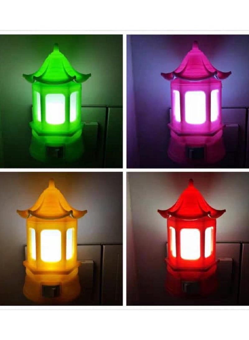 مصباح ليلية LED على شكل قلعة فانوس ، إضاءة دافئة وباردة - ديكور المكتب أو المنزل وناسة عدد 1 - Image 1