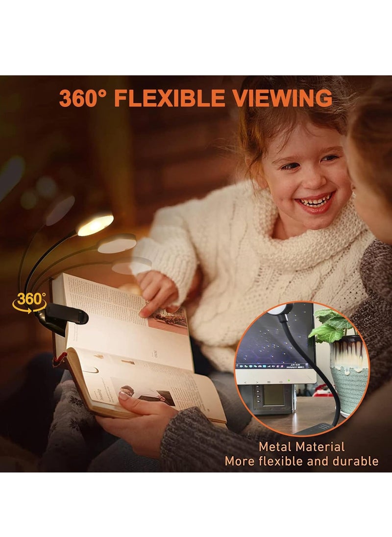 Necomi - Reading Light with Clip, 12 LED Lamp, 3 Color Temperatures, Lightweight Reading Lights for Books in Bed, Up to 60 Hours Eye-Friendly Lighting - Image 1
