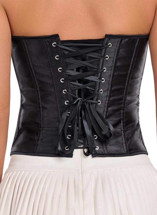 تايك تو Tie-Up Back Body Corset Shaping Top