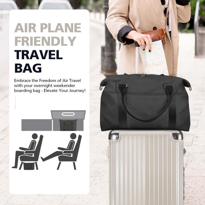 TOPBAG Travel Duffle Bag, Waterproof Weekender Bag Carry On Tote Bags for Women, Travel Essentials Sport Gym Bag for Men, Hospital Bag for Labor and Delivery, Overnight Bag Luggage Bag with Trolley Sleeve - Image 2