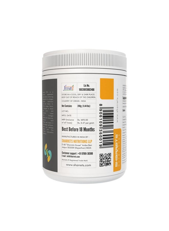 Sharrets Cph+ 200G X 2, Orange Flavored- Fish Collagen Powder With Hyaluronic Acid & Vitamin C - Joint Health And Beauty Supplement.  - Image 4