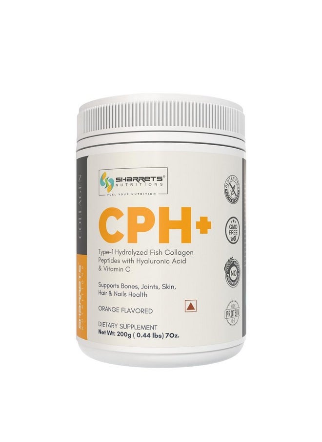 Sharrets Cph+ 200G X 2, Orange Flavored- Fish Collagen Powder With Hyaluronic Acid & Vitamin C - Joint Health And Beauty Supplement.  - Image 2