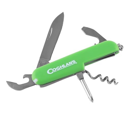 Coghlan's 5-Function Camp Knife with Stainless Steel Blade, Compact Folding Multi Tool for Camping, Survival, Outdoor Adventures, Portable and Durable Design, - Image 1