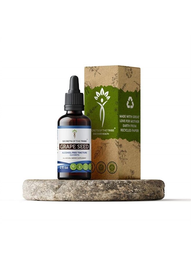 Secrets of the Tribe Grape Seed Tincture Alcohol-Free Liquid Extract, Grape (Vitis Vinifera) Dried Seed (2 FL OZ) - Image 1