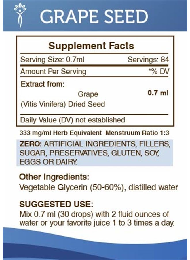 Secrets of the Tribe Grape Seed Tincture Alcohol-Free Liquid Extract, Grape (Vitis Vinifera) Dried Seed (2 FL OZ) - Image 2