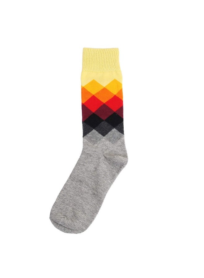 6 PCS Mens Funny Colorful Dress Socks Novelty Argyle Striped Pattern Cotton for Men Gfits - Image 3