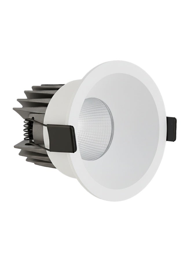 ALFRIDAY Recessed LED Downlight, 12W COB, Warm 3000K, Matte Black, Built-in Driver, Dimmable - Image 1
