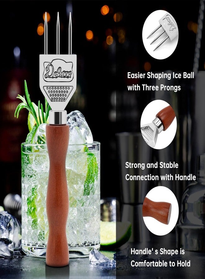 eispap Ice Pick Stainless Steel with Safety Wooden Handle for Kitchen Tool, Bartender, Restaurant, Picnics, Camping, Japanese Style Ice Crushers for Home Use, Ideal for Bars and Families, 7.24 Inch (3 Spike) - Image 4