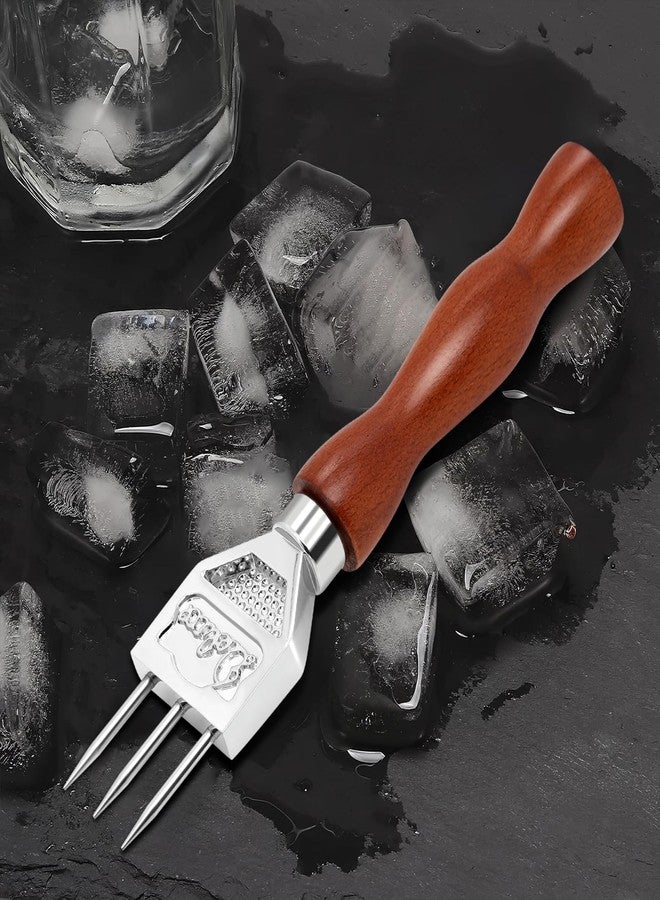 eispap Ice Pick Stainless Steel with Safety Wooden Handle for Kitchen Tool, Bartender, Restaurant, Picnics, Camping, Japanese Style Ice Crushers for Home Use, Ideal for Bars and Families, 7.24 Inch (3 Spike) - Image 3